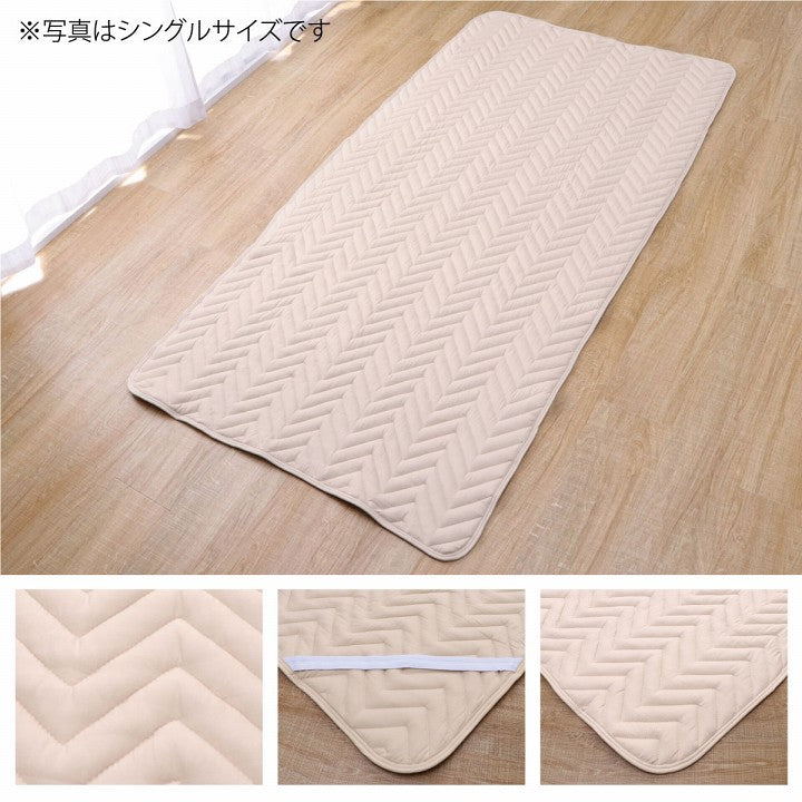 寝具 オールシーズン 快適睡眠 ベッドパッド セミダブル 120×200cm【メーカー直送商品】