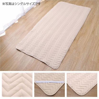 寝具 オールシーズン 快適睡眠 ベッドパッド ダブル 140×200cm【メーカー直送商品】