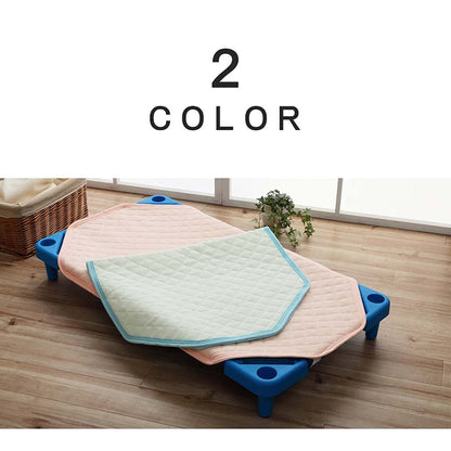 敷きパッド コット専用 保育園 キッズ ジュニア 綿100％ 四隅ゴムバンド付 58×101cm 全2色 【メーカー直送商品】