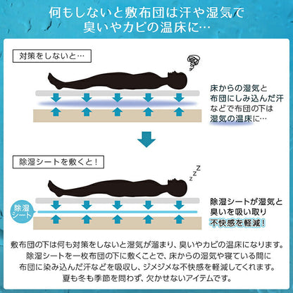 除湿シート 除湿マット セミダブルサイズ 110×180cm【メーカー直送商品】