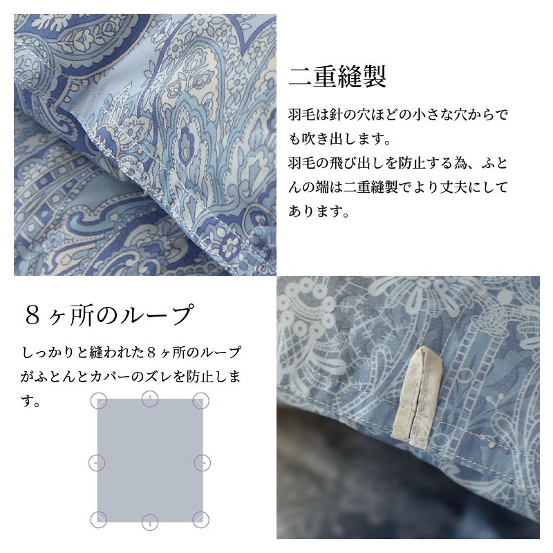 羽毛布団 西川 シングルサイズ ホワイトダウン85% 日本製 高品質 150×210cm