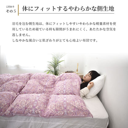 西川 ホワイトダウン85％ 羽毛掛ふとん ダブル