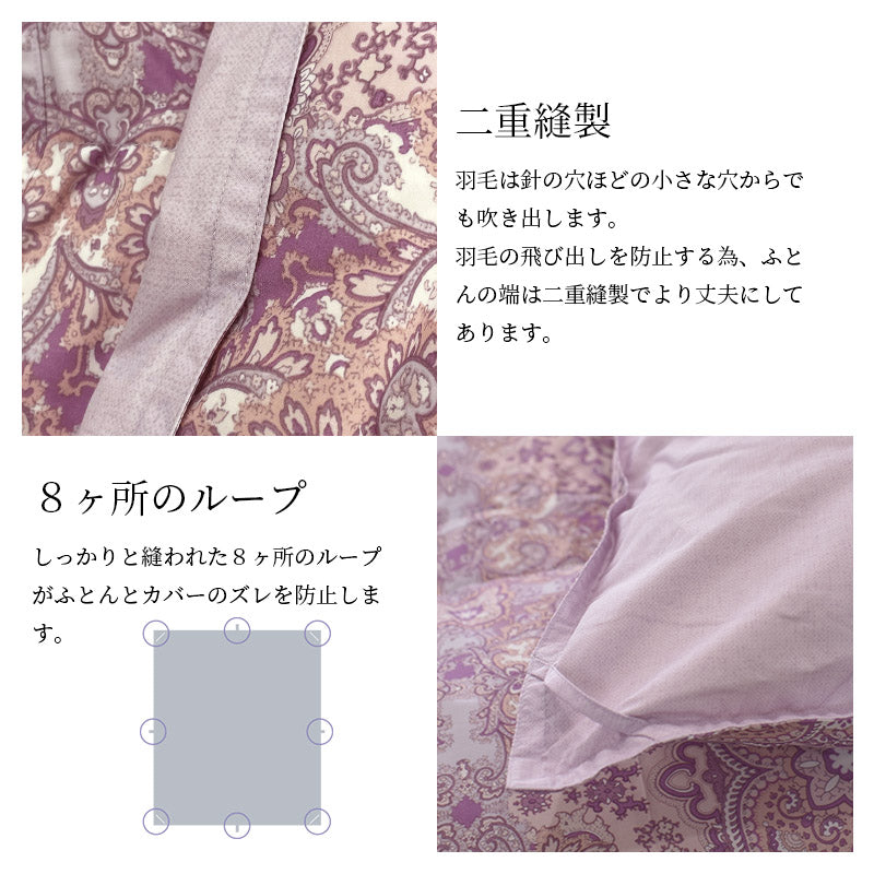 西川 ホワイトダウン85％ 羽毛掛ふとん ダブル