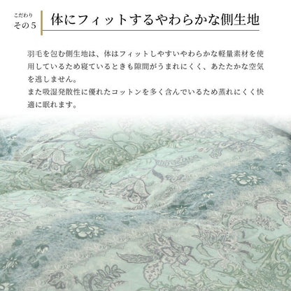 西川 ホワイトダウン90％ 1.0kg 日本製 シングル 羽毛布団 高品質 150×210cm