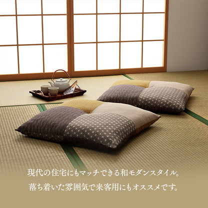 座布団 日本製 国産 和室 洋室 パッチワーク 綿 約60×60cm