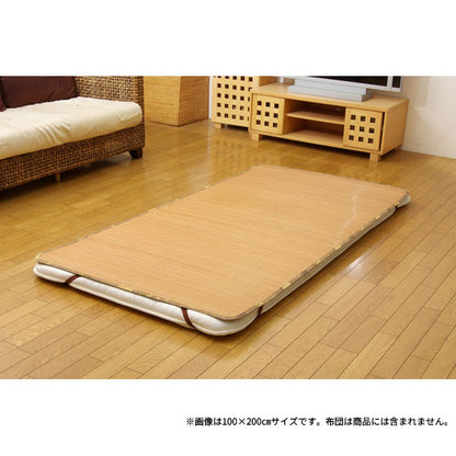 丈夫でひんやり『ひんやり竹 敷パッド』シングル ダブル【メーカー直送商品】
