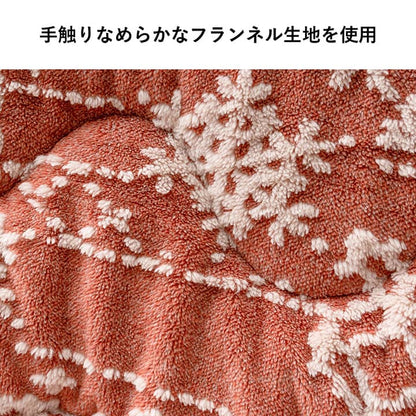 こたつ布団 ハイタイプ 洗える おしゃれ 洗濯 雪 結晶 フランネル ベージュ ワイン フランネル  ダイニング 洗濯可  ハイタイプ ポケット 長方形 約225×205cm【メーカー直送】