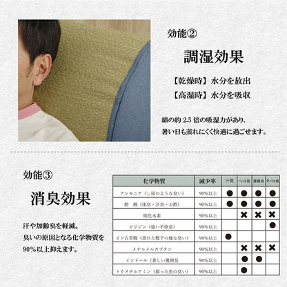 い草 くつろぐ ごろ寝 寄りかかり クッション さらさら 消臭 シンプル 約60×50×20cm 【メーカー直送商品】☆