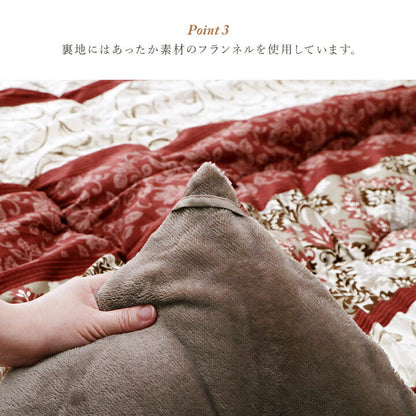 こたつ布団 単品 エレガンス柄 約205×205cm【メーカー直送商品】