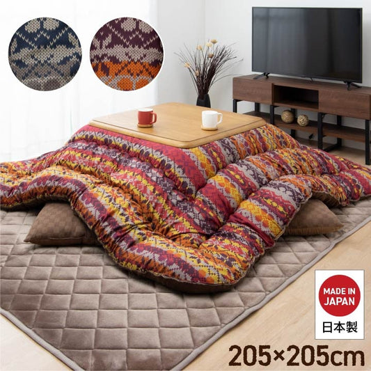 こたつ布団 国産 正方形 軽い フランネル 約205×205cm【メーカー直送商品】