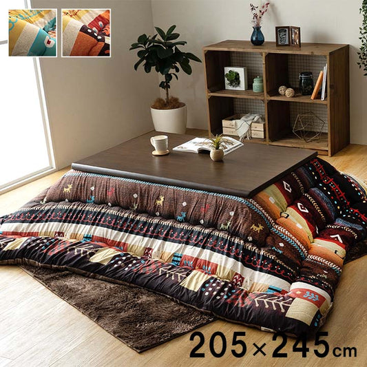 こたつ布団 長方形 単品 ギャッベ柄 約205×245cm