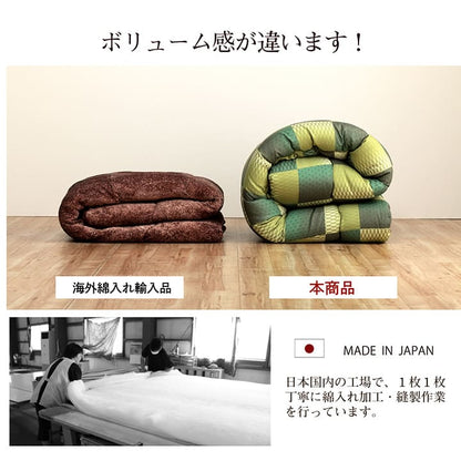 こたつ布団 正方形 単品 市松模様 約205×205cm【メーカー直送商品】