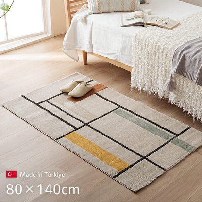 ウィルトンカーペット 北欧柄 ライン柄 約80×140cm【メーカー直送商品】