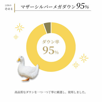 羽毛布団 1.2キロ マザー ダウン95％ 冬用 シングルサイズ ロマンス小杉  日本製 ダウンパワー440DP以上 再生繊維 150×210cm