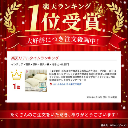 【楽天1位】耳石 逆流性食道炎にお悩みの方 スロープピロー 70×100cm 枕 まくら クッション 逆流性食道炎 めまい症 めまい 介護枕 介護クッション 座位 傾斜枕 誤嚥性肺炎予防 マタニティクッション 授乳枕 読書枕 テレビ枕 セミファーラー位