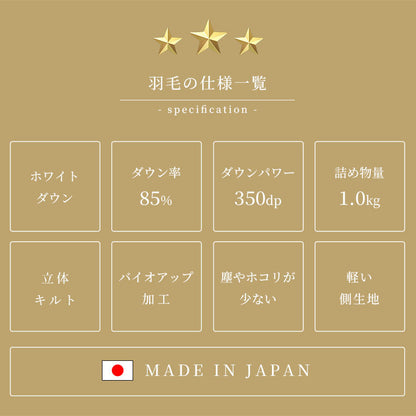 羽毛布団 西川 シングルロング ダウン85％ 日本製 150×210cm