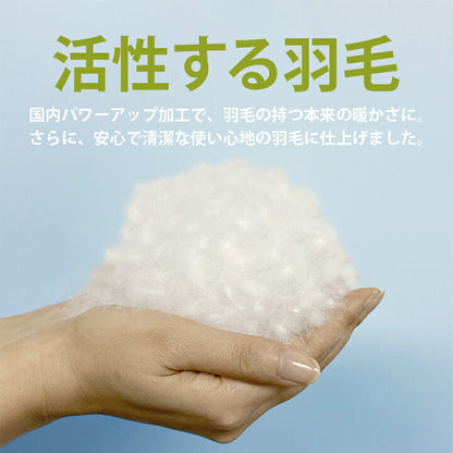 羽毛本掛け WDD90% DP350 シングル 日本製 1.0kg ナチュレリエル 羽毛布団 羽毛掛布団 S 防菌 防臭 リネン 麻生地 アレルギー【メーカー直送品】