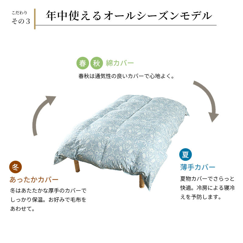 西川 ダウン70％ 寝具6点セット-S85 羽毛布団 羊毛混敷布団 枕 ふとんカバーセット