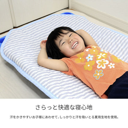 コット専用カバー 約60×135cm ネーム付き 夏用 ストライプ 2色